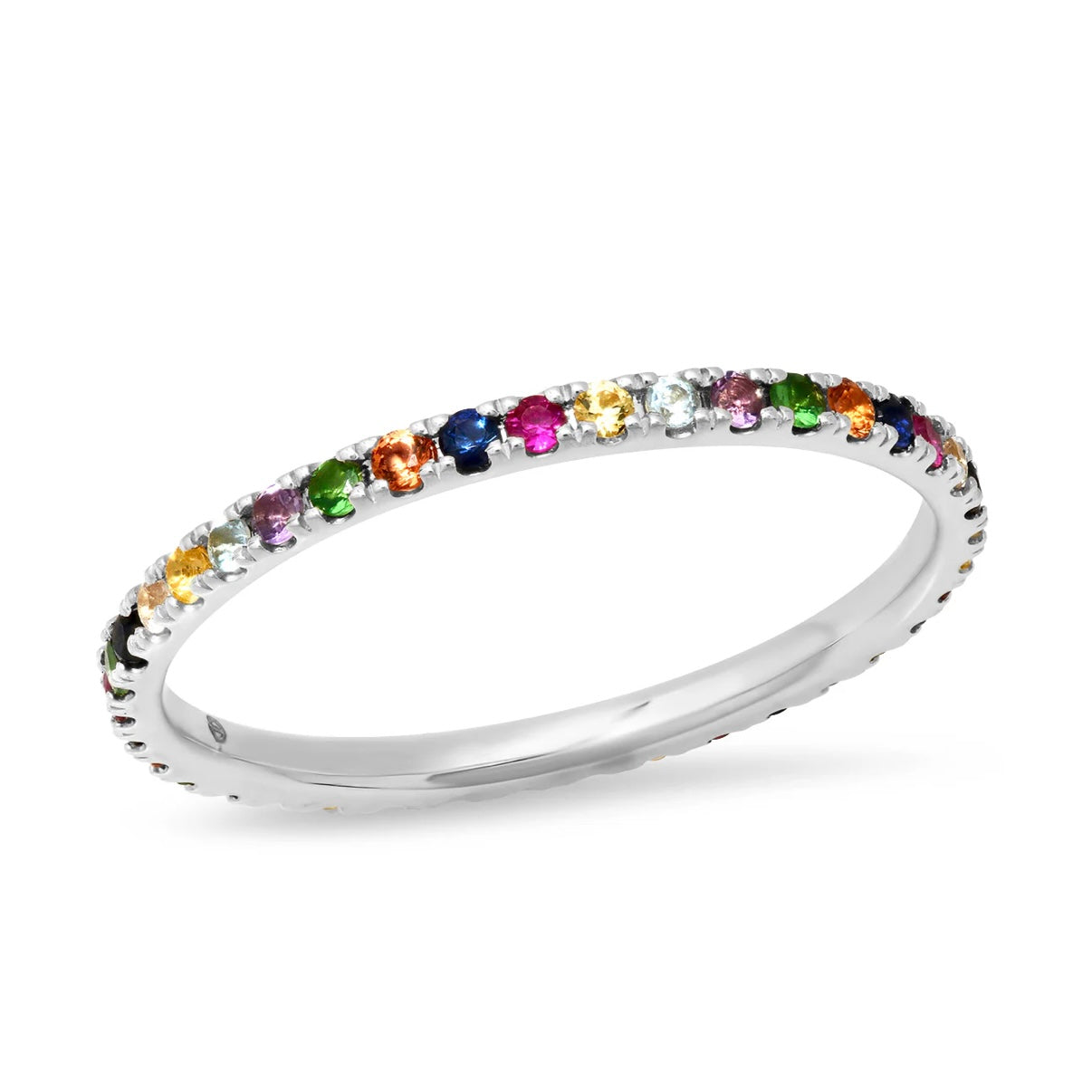 Multi Colored Eternity Band