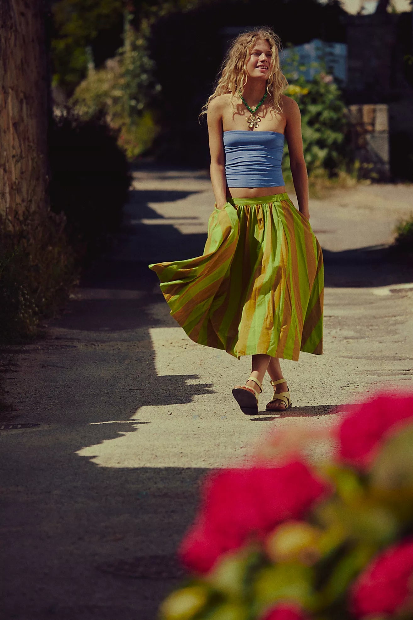 Lowen Midi Skirt in Retro Combo