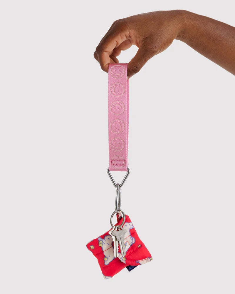Logo Keychain in Pink Happy