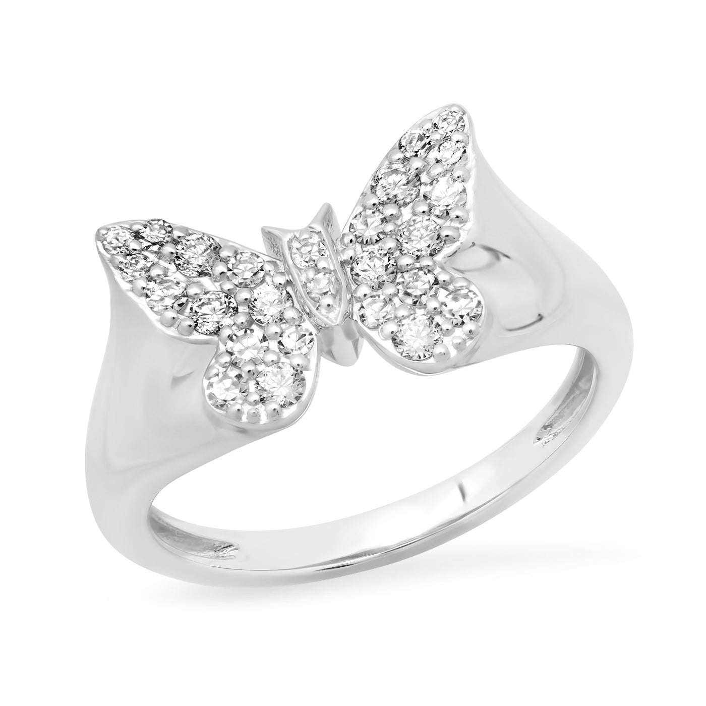 Mini Diamond Ombré Butterfly Pinky Ring