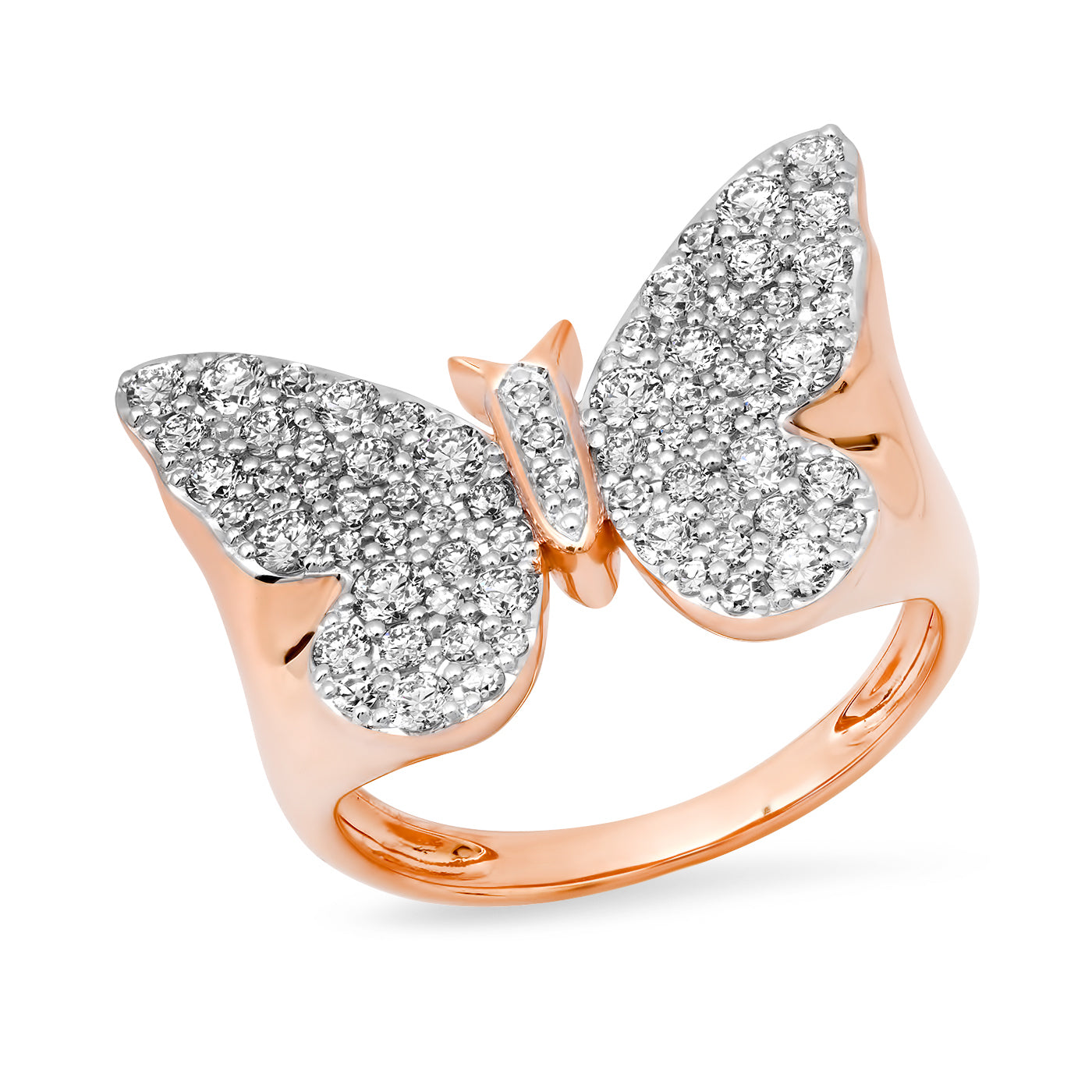 Mini Diamond Ombré Butterfly Pinky Ring