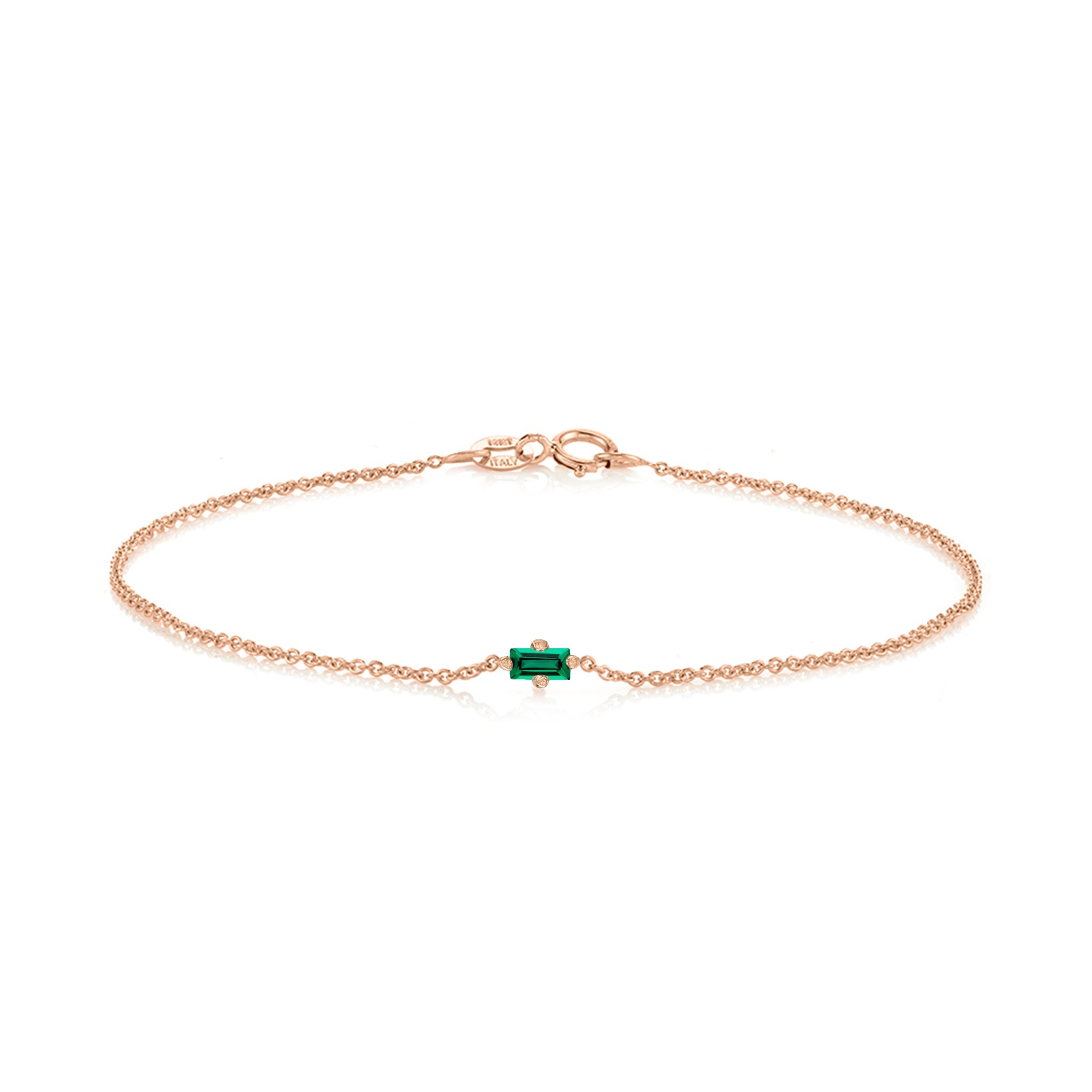 Emerald Floating Bracelet