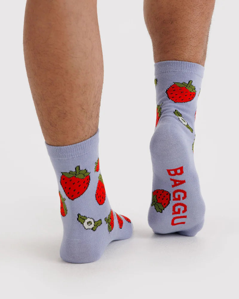 Crew Sock in Strawberry Blossom