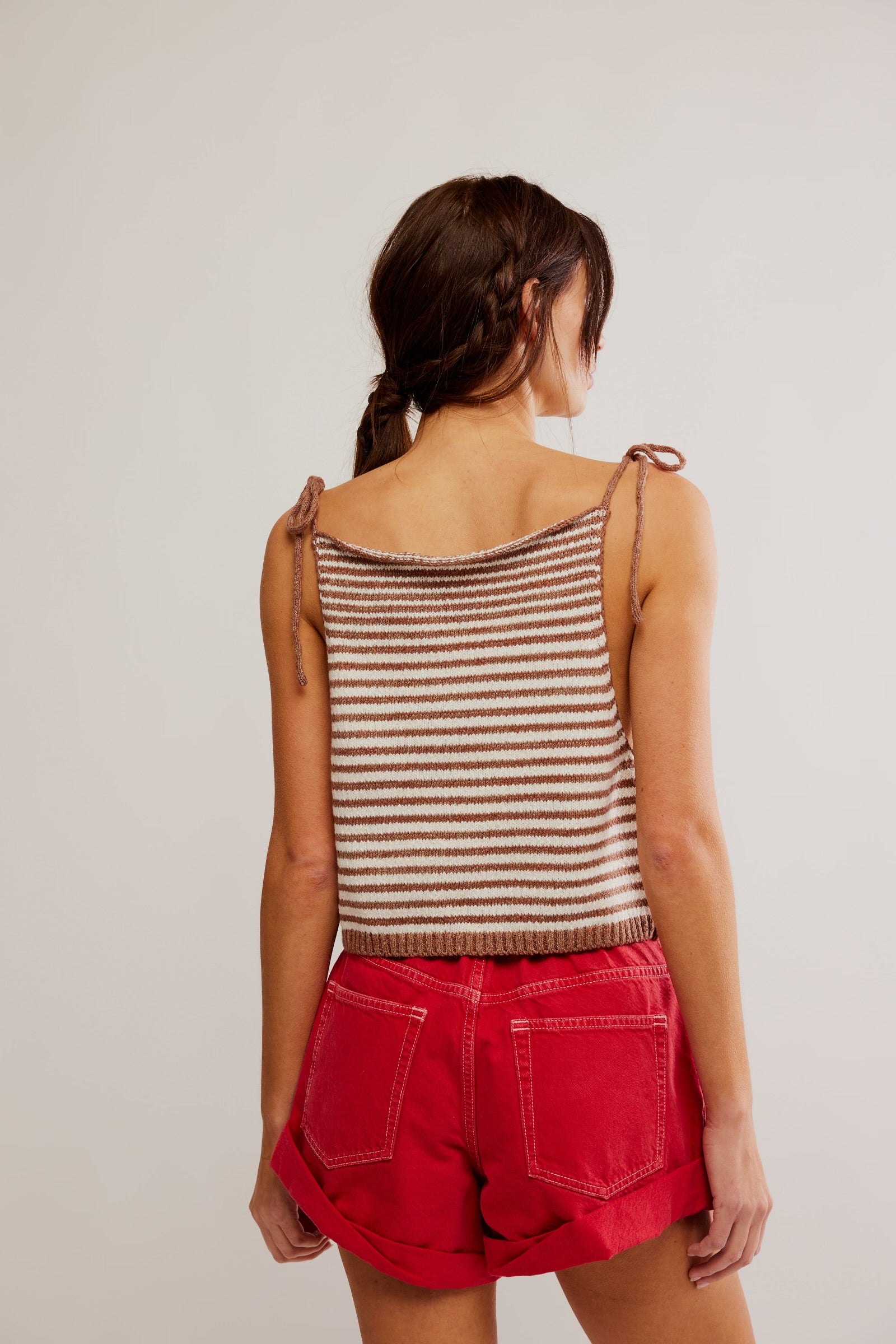 Claire Tank in White Praline Combo