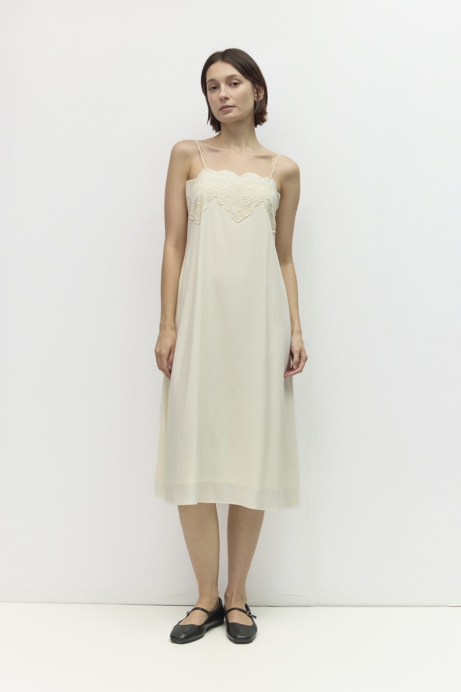 Heidi Midi Dress in Cream