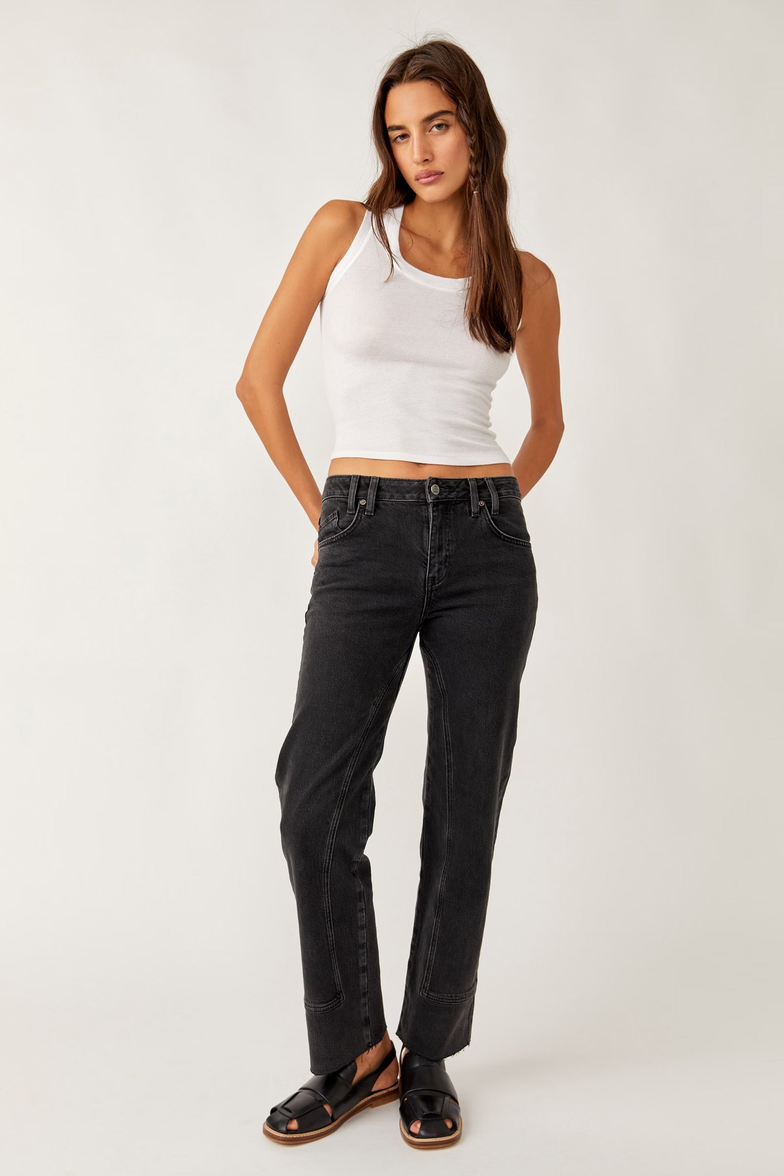 Risk Taker Mid Rise Straight Jeans in Main Squeeze