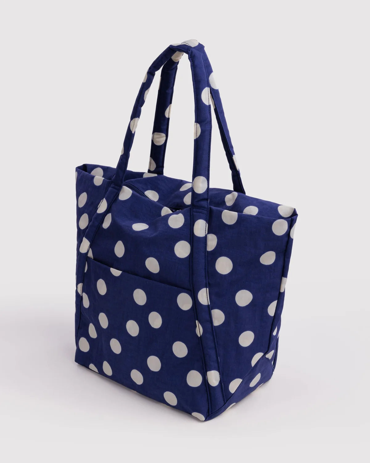 Cloud Bag in Navy and Cream Polka Dot