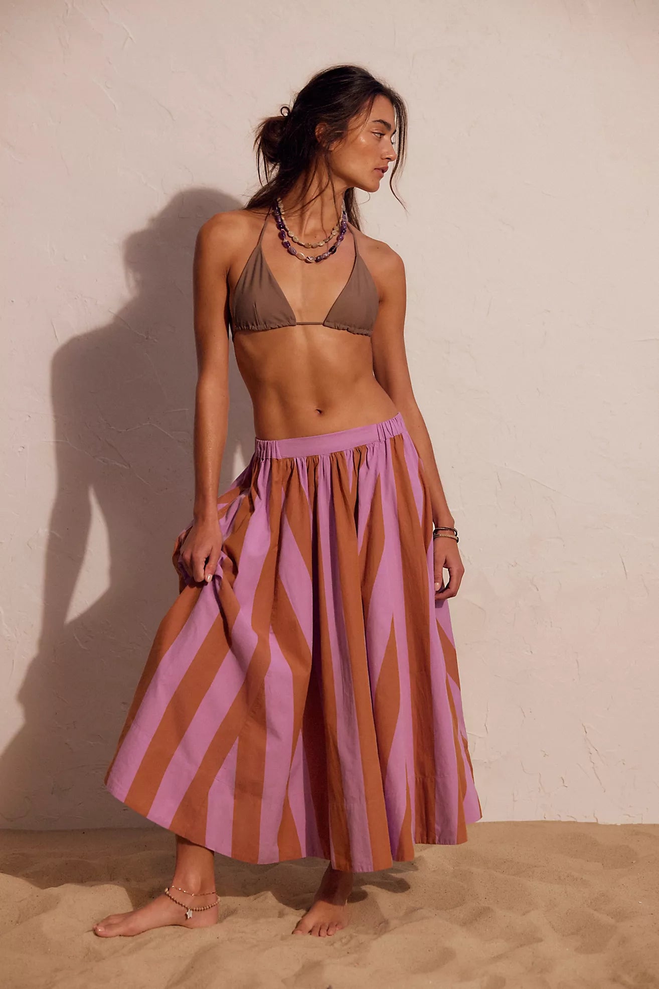 Lowen Midi Skirt in Pink Combo