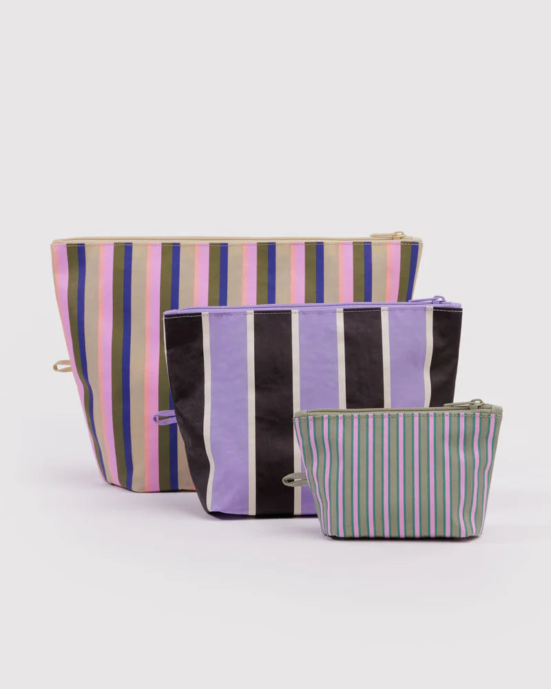 Go Pouch Set in Candy Shop Stripes