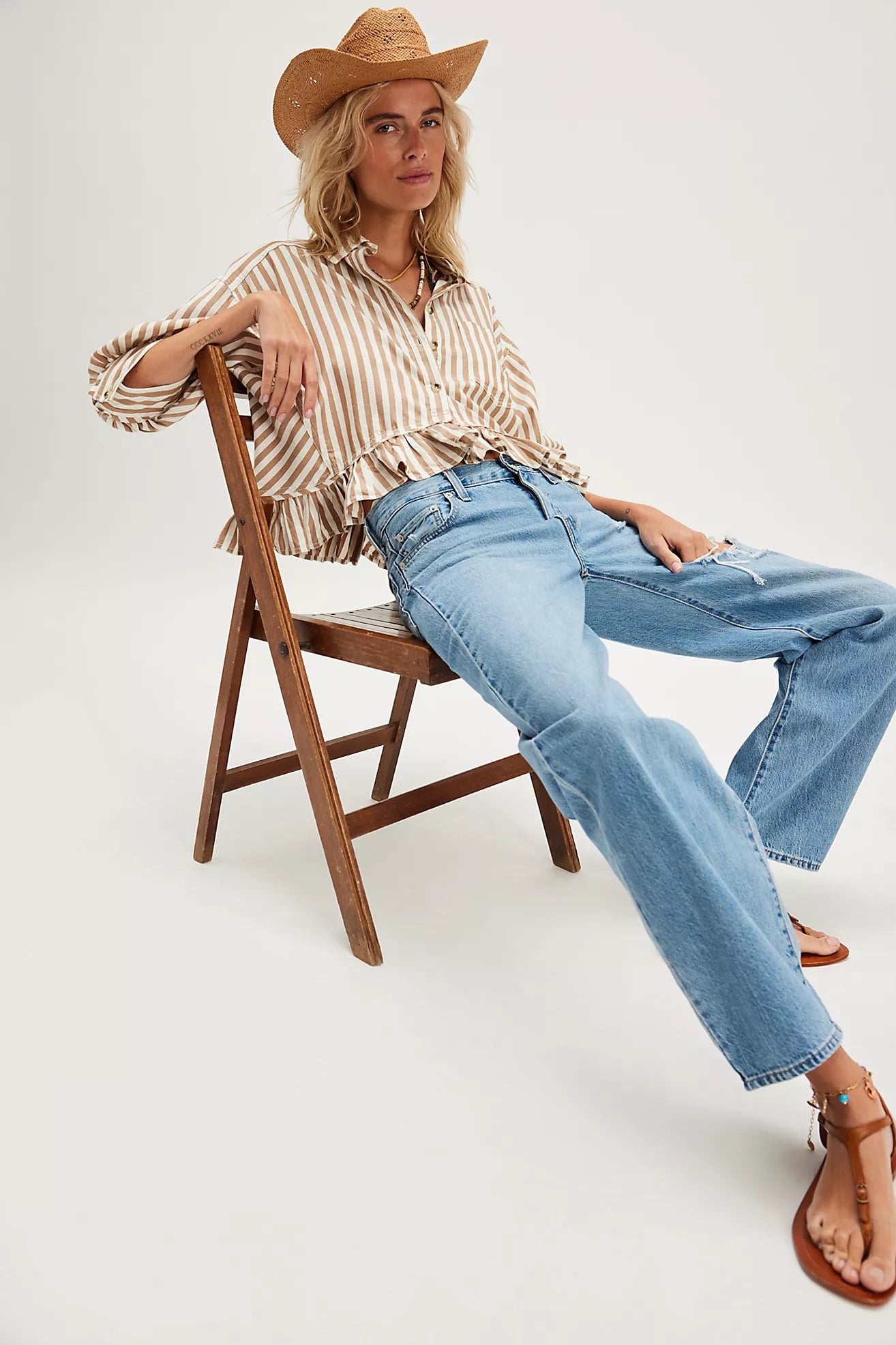 Bailey Stripe Shirt in Neutral Combo