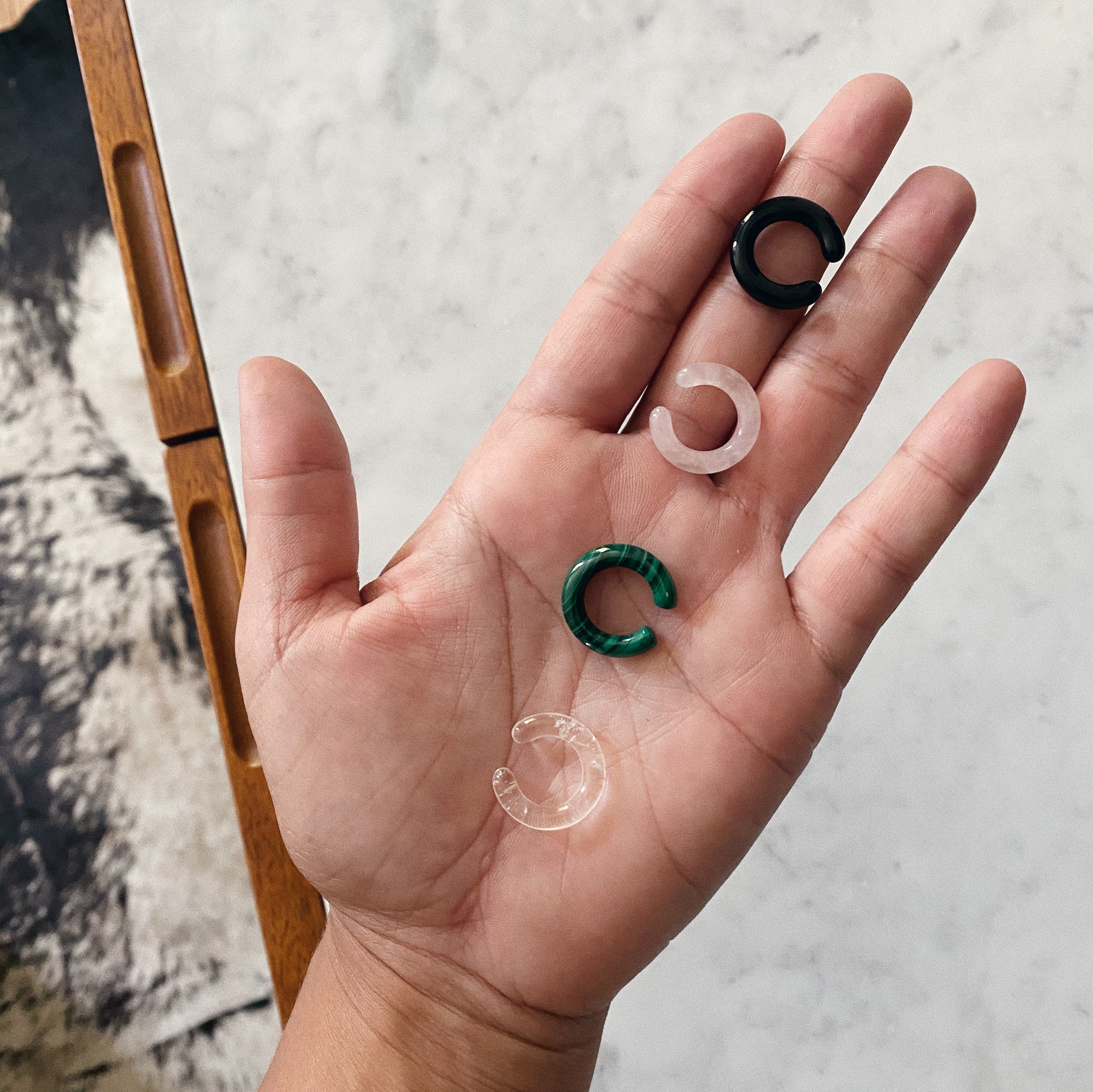 Francis Mini Ear Cuff - Malachite
