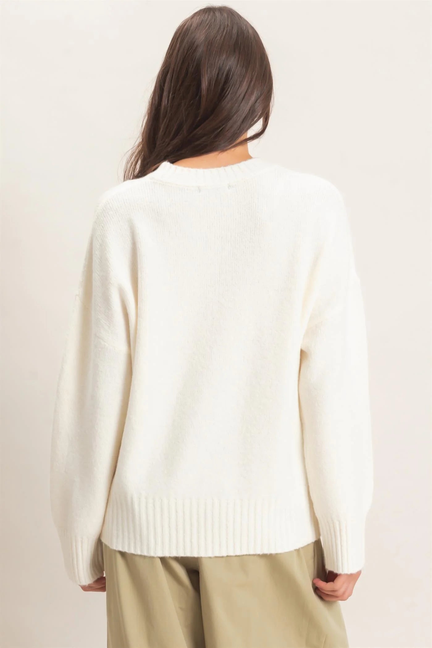Charlie Crewneck Sweater in Ivory