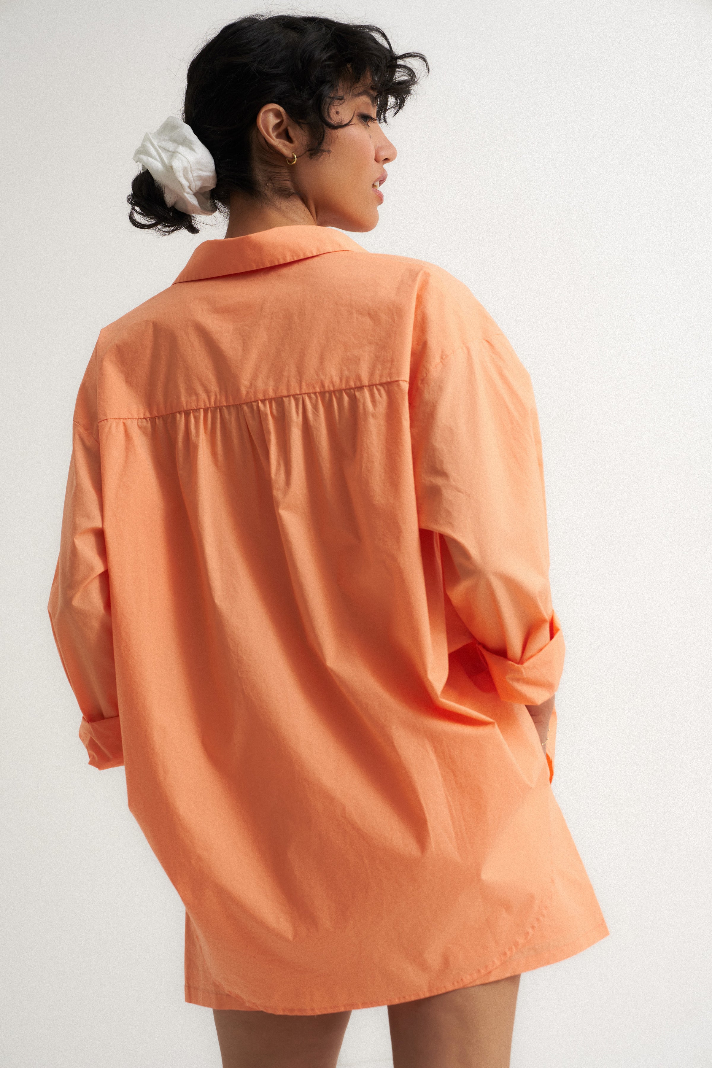 The Poplin Button Down - Peach