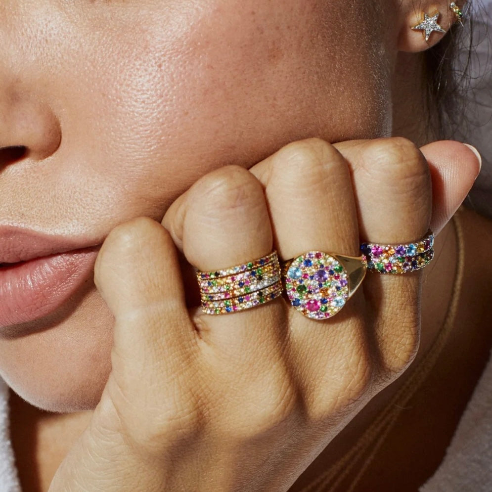Multi Colored Eternity Band