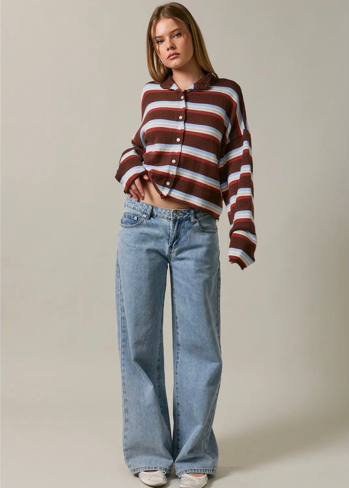 Bea Striped Cardigan