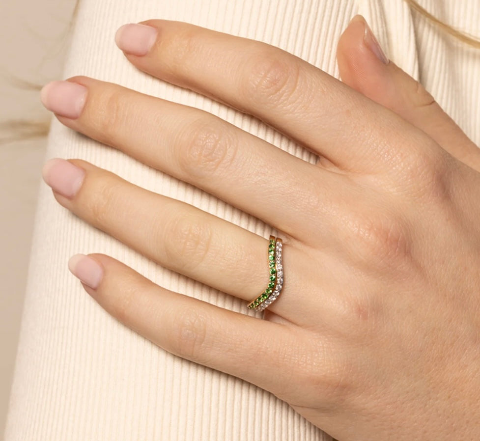 Tsavorite Contour Ring