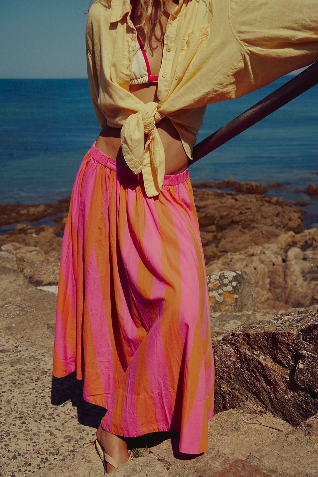 Lowen Midi Skirt in Pink Combo