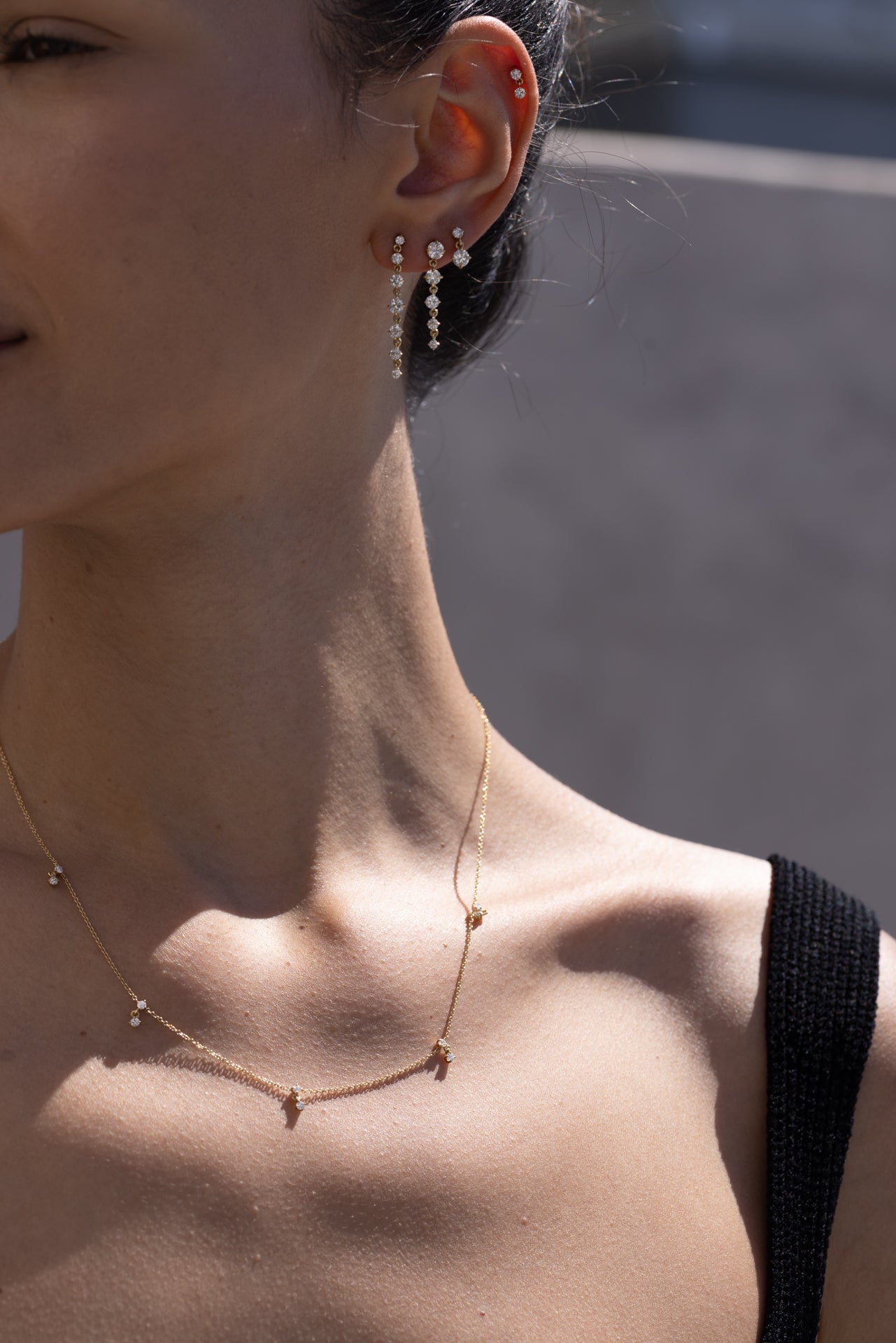 Éclat Diamond Station Necklace