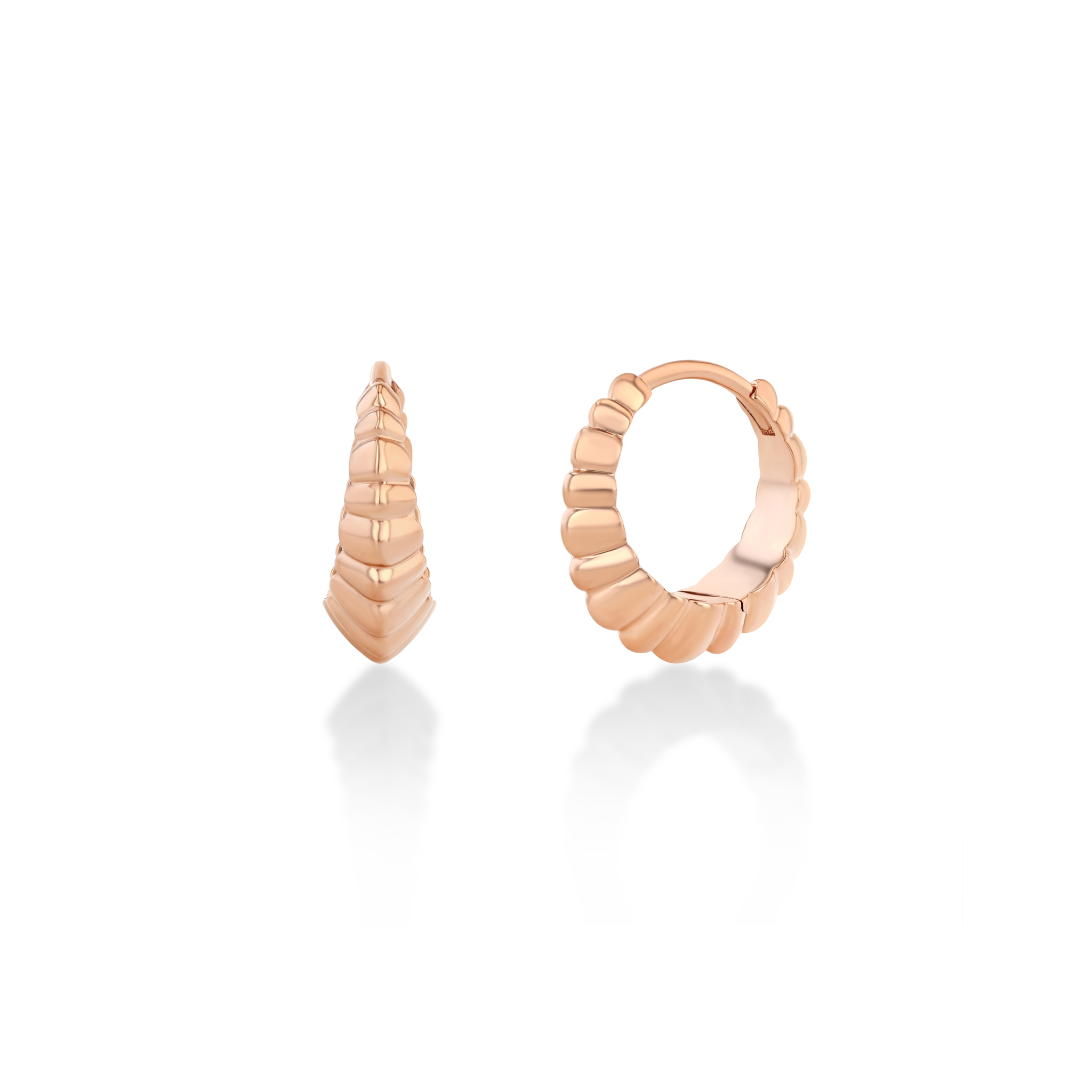 Medium Fluted Crescent Huggies