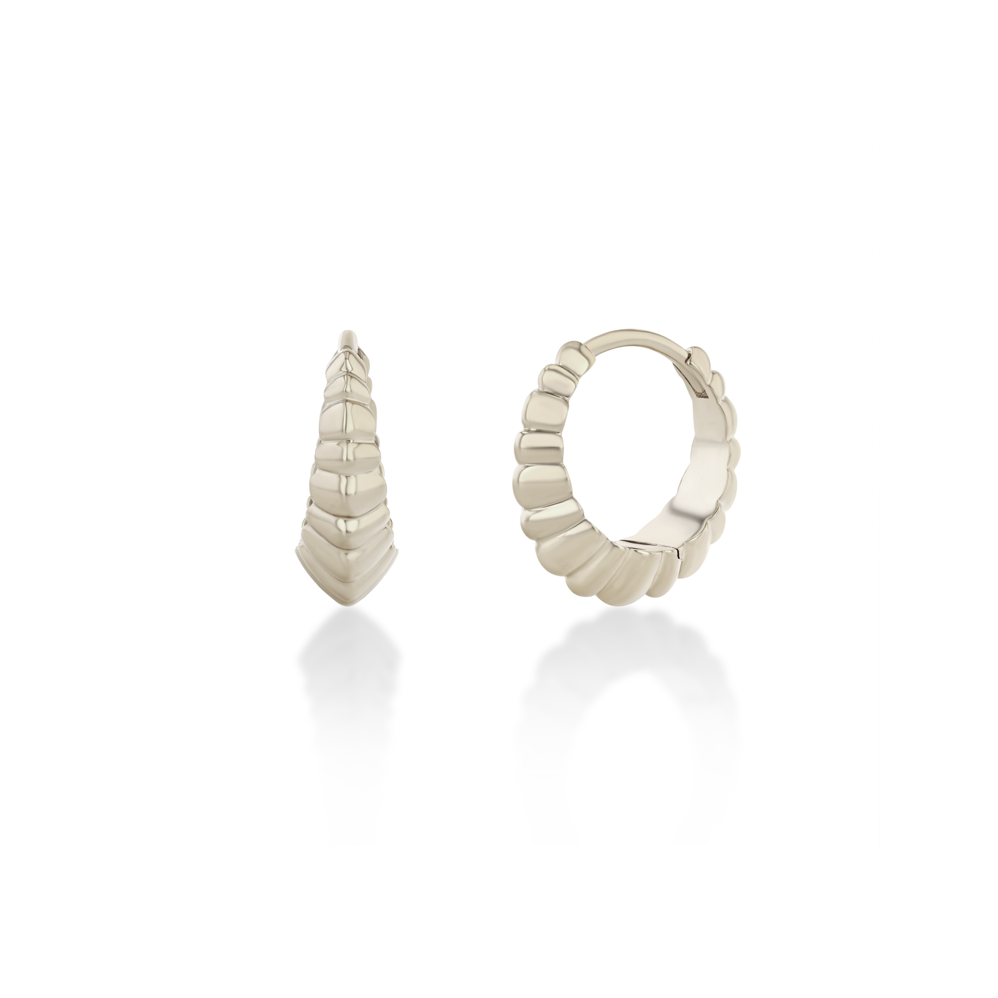 Medium Fluted Crescent Huggies