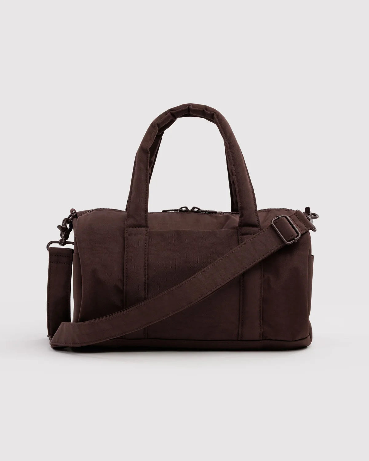Nylon Duffle Bag in Coffee