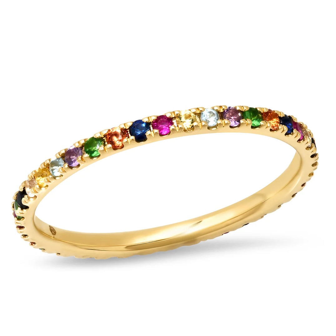 Multi Colored Eternity Band