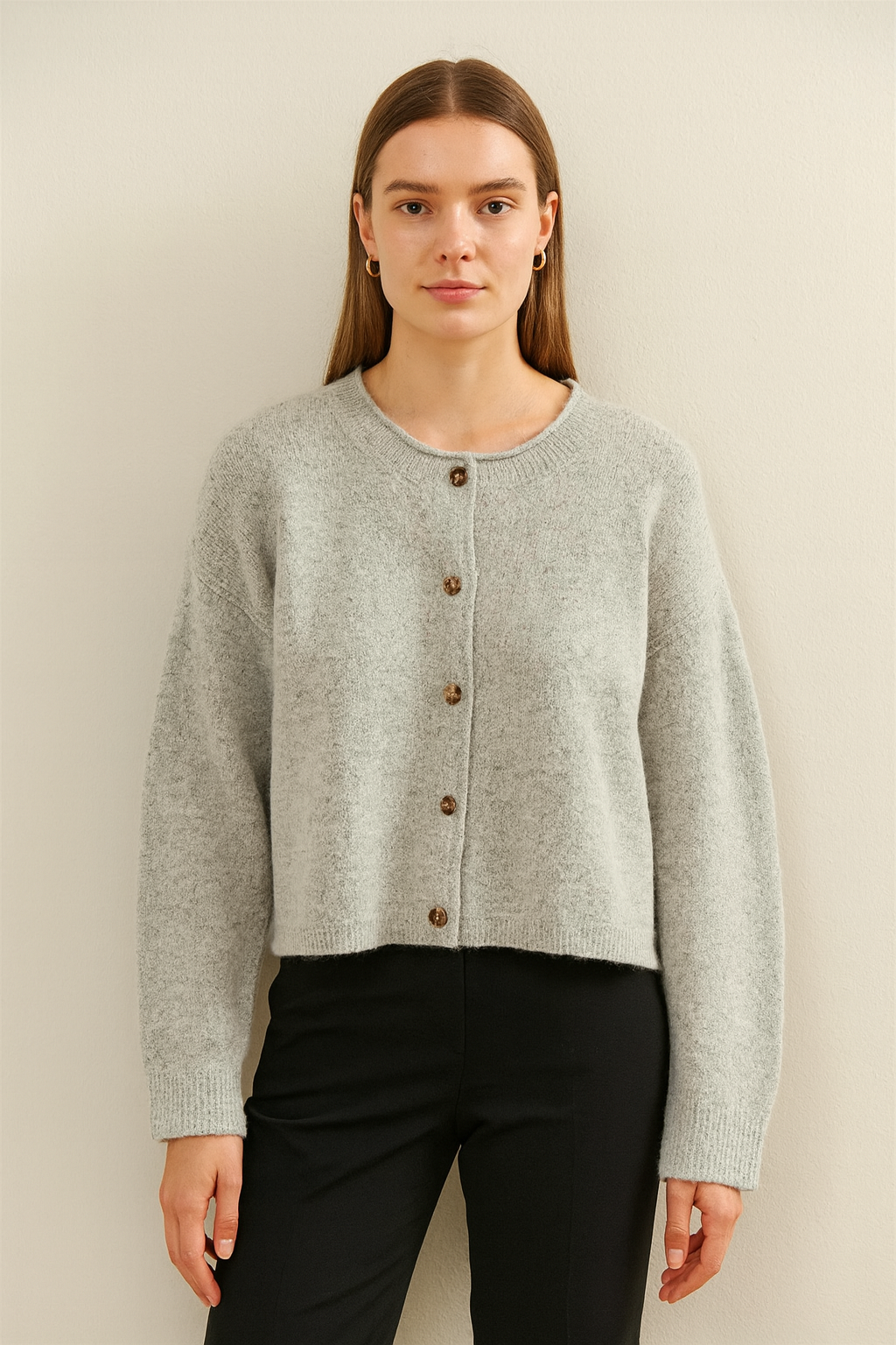 Parker Cardigan in Heather Grey