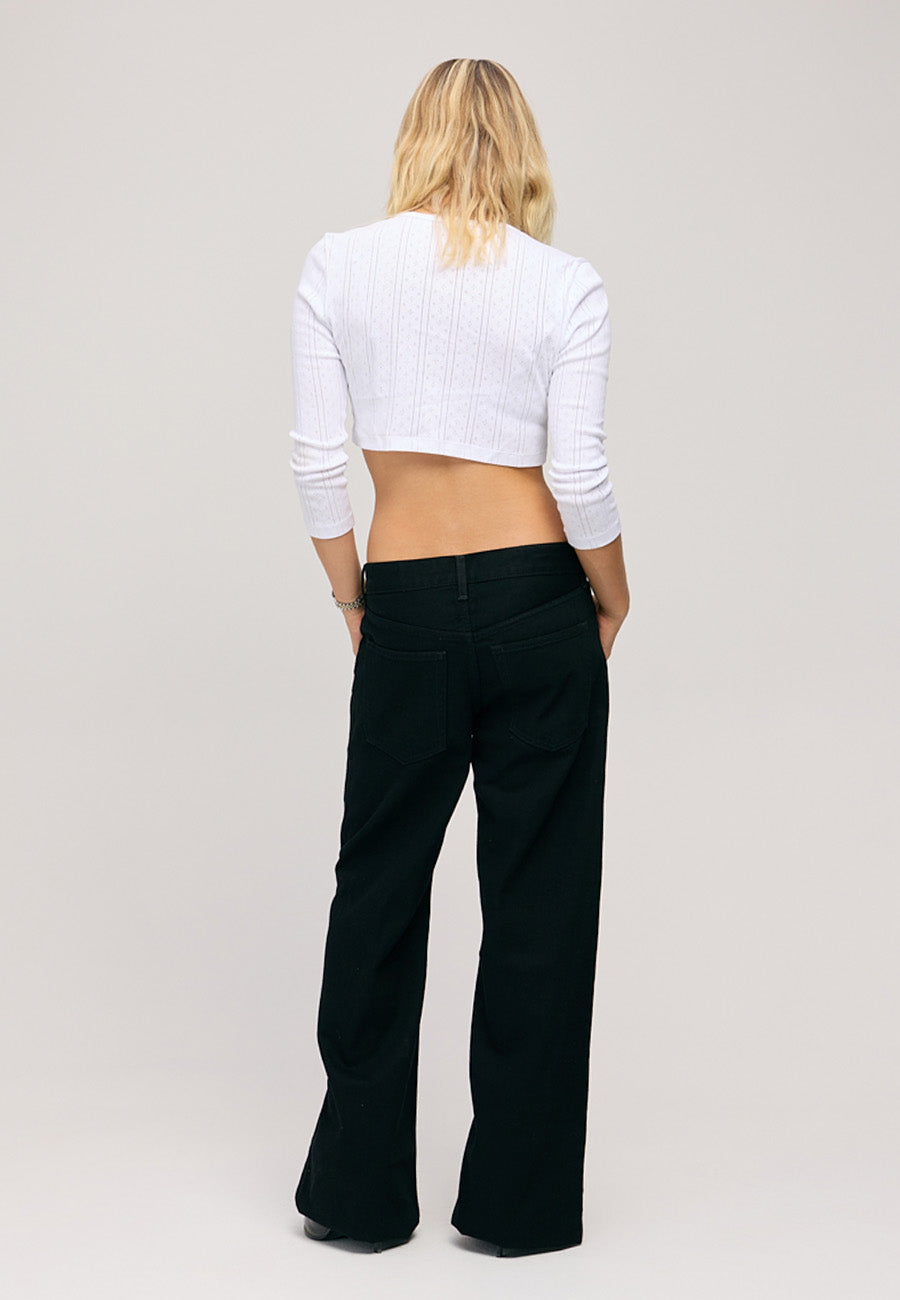 Aaliyah Low Rise Baggy - Black