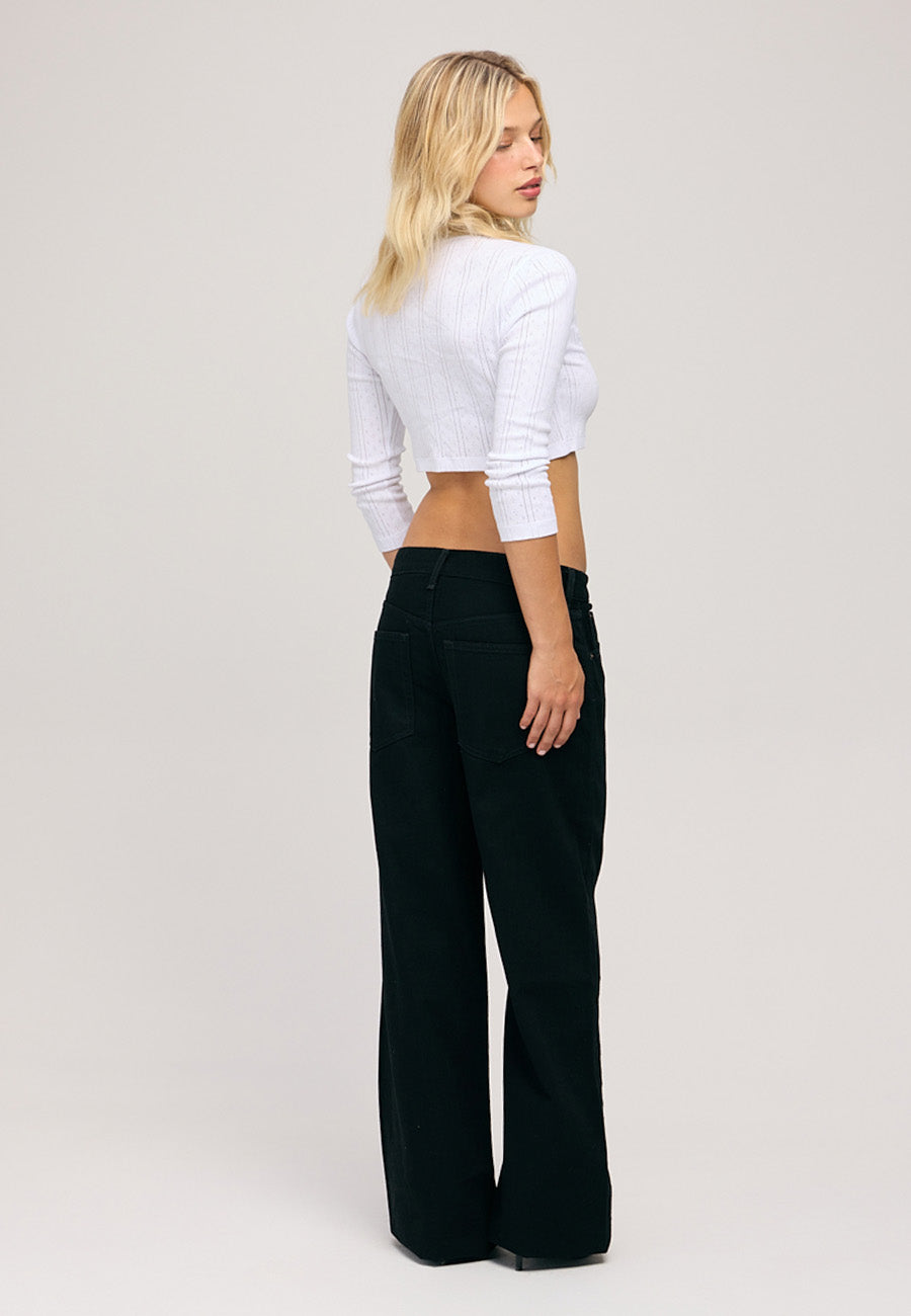 Aaliyah Low Rise Baggy - Black