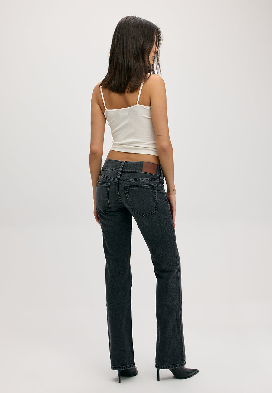 Missy Low Rise Bootcut Jean - Charcoal