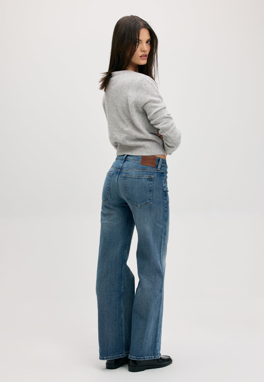Romi Mid Rise Wide Leg - Waterside