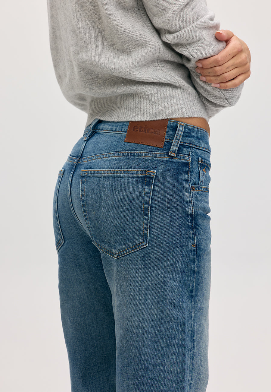 Romi Mid Rise Wide Leg - Waterside
