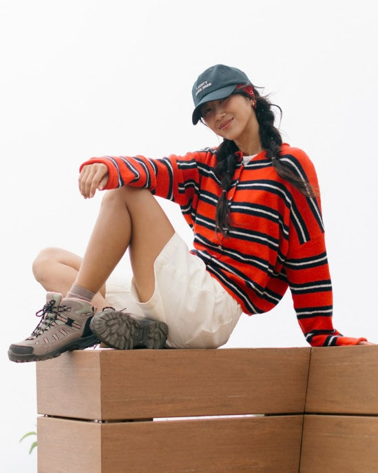 Maisie Sweater in Red Varsity Stripe