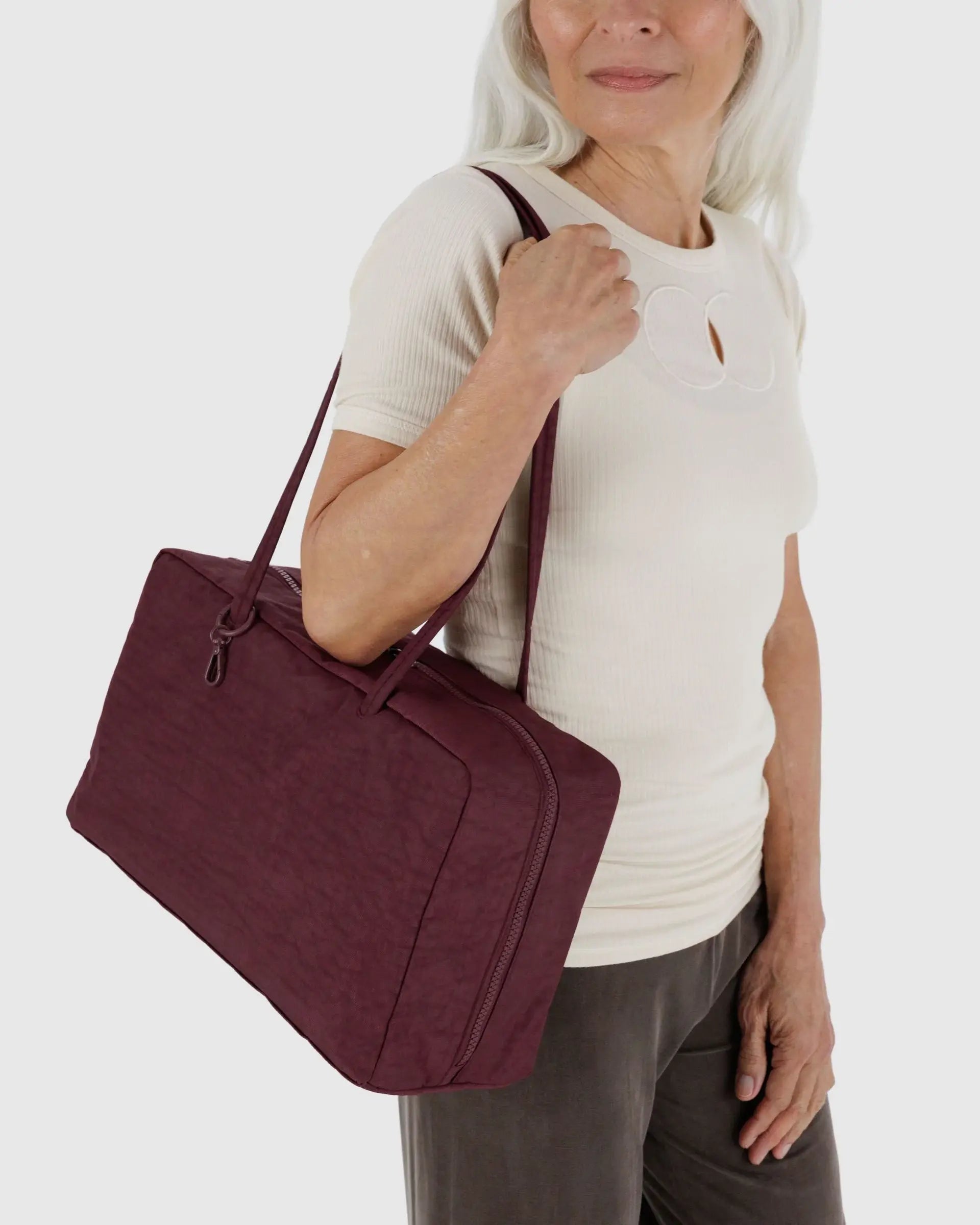 Medium Bowler Bag in Mahogany