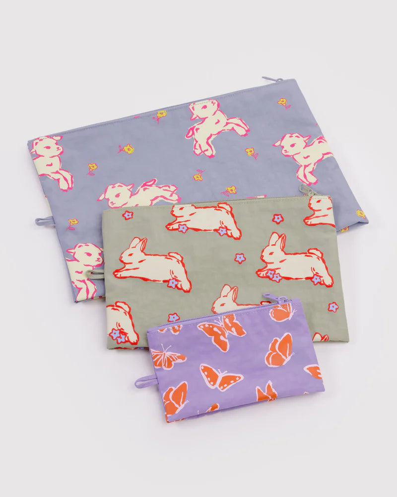 Go Pouch Set in Spring Animals