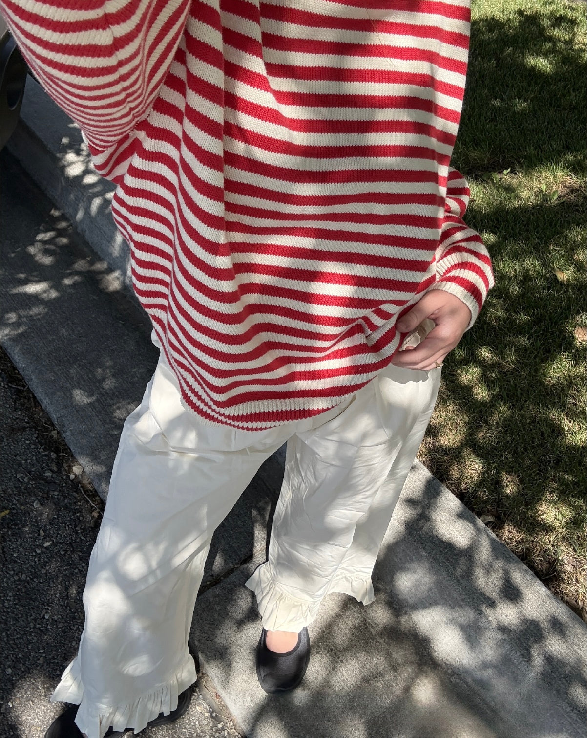 The I Can’t Believe It’s Not Vintage Crewneck in Red Stripe