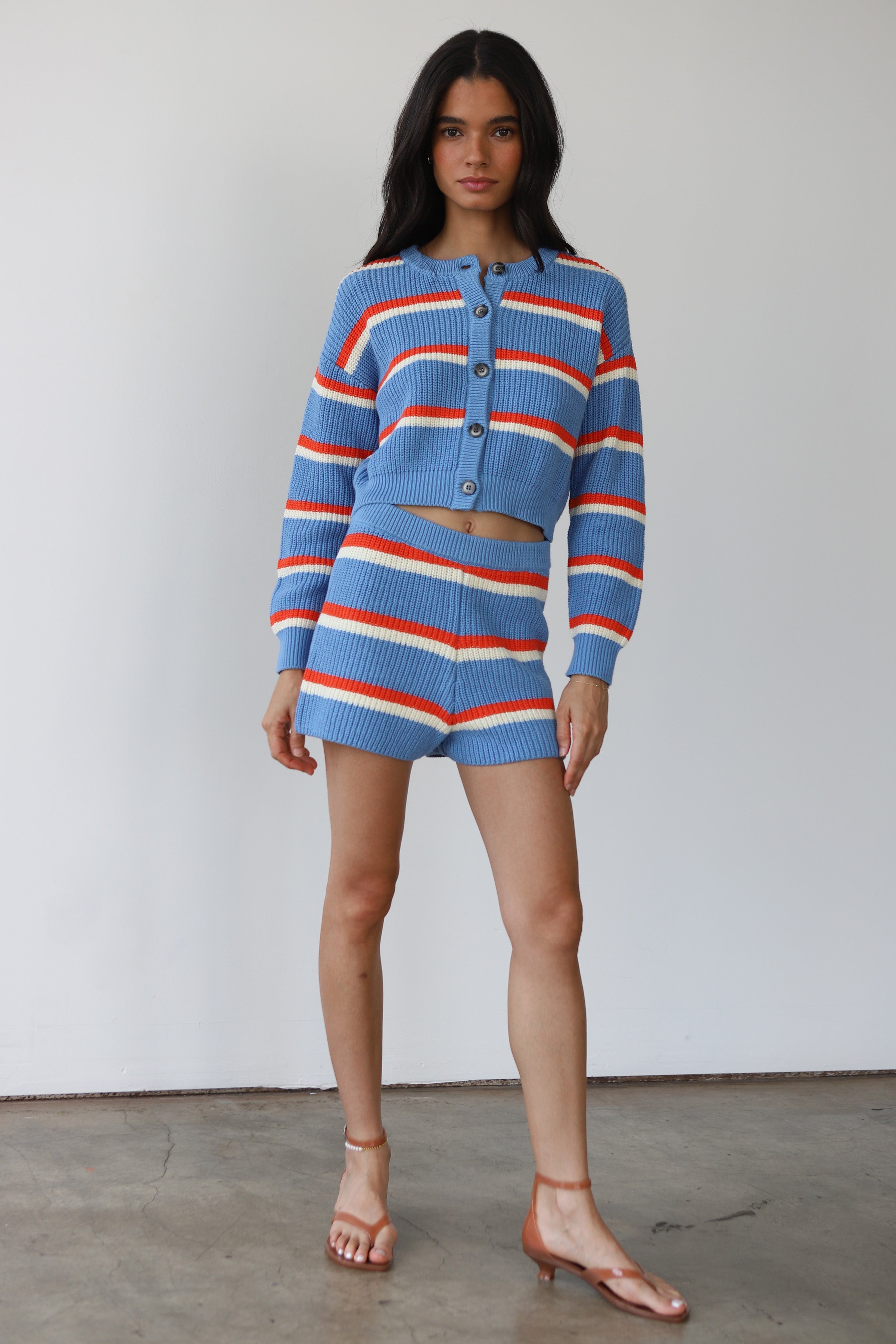 Fiona Short - Capri Blue Stripe