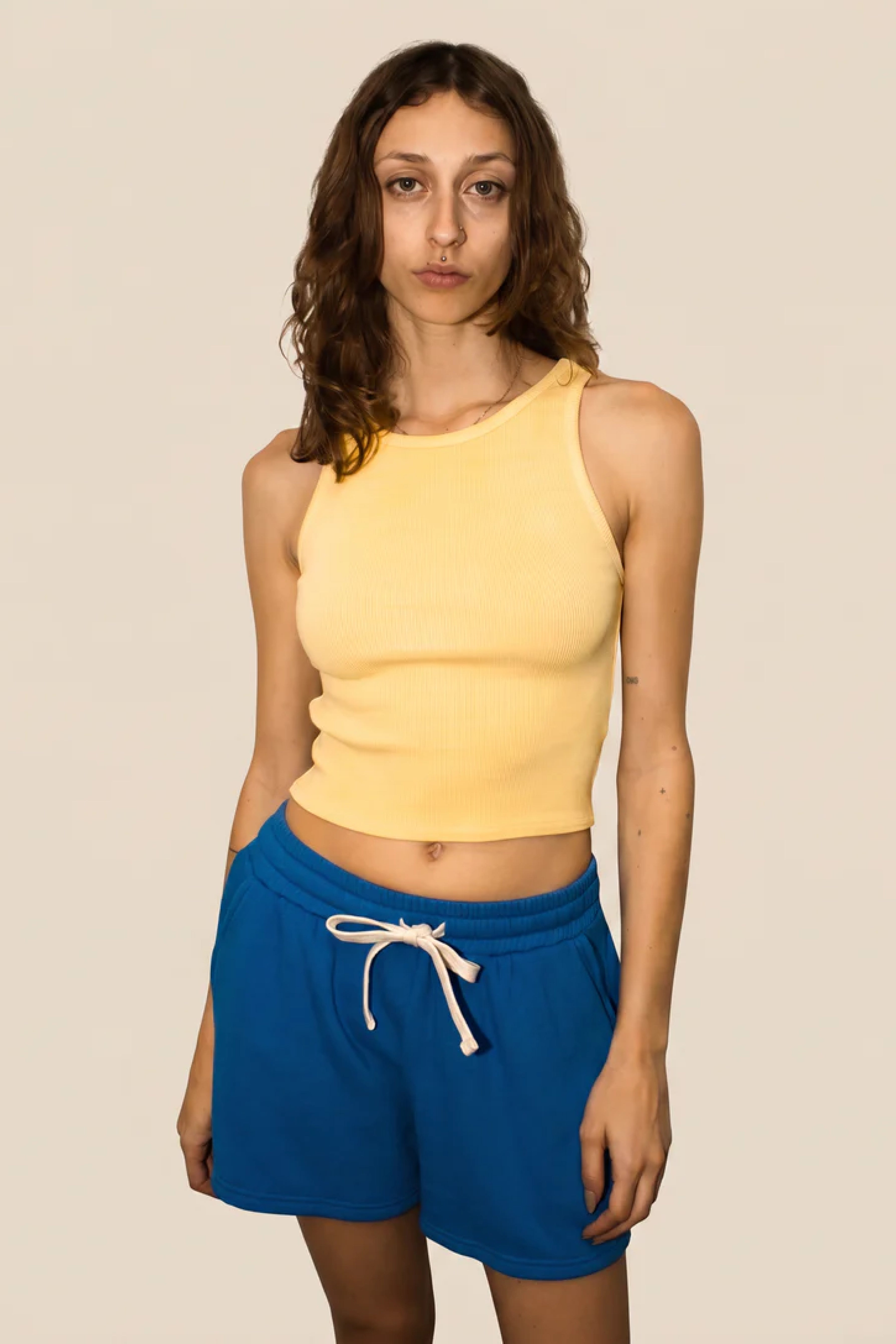 Sage Rib Tank - Sunflower