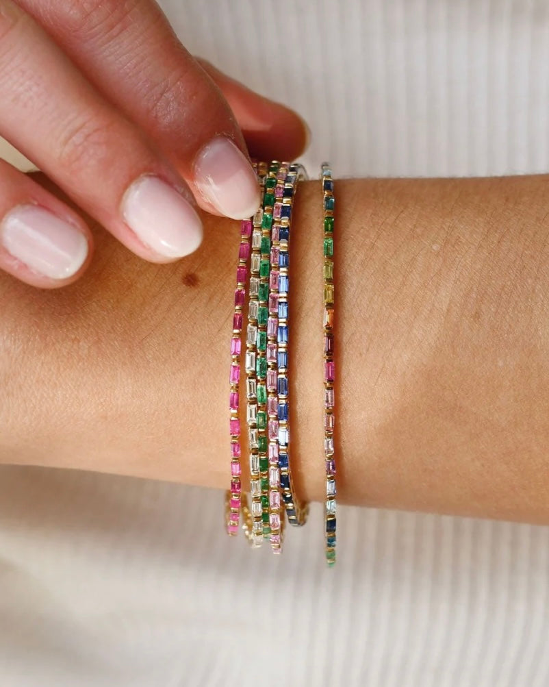 Ruby Baguette Tennis Bracelet
