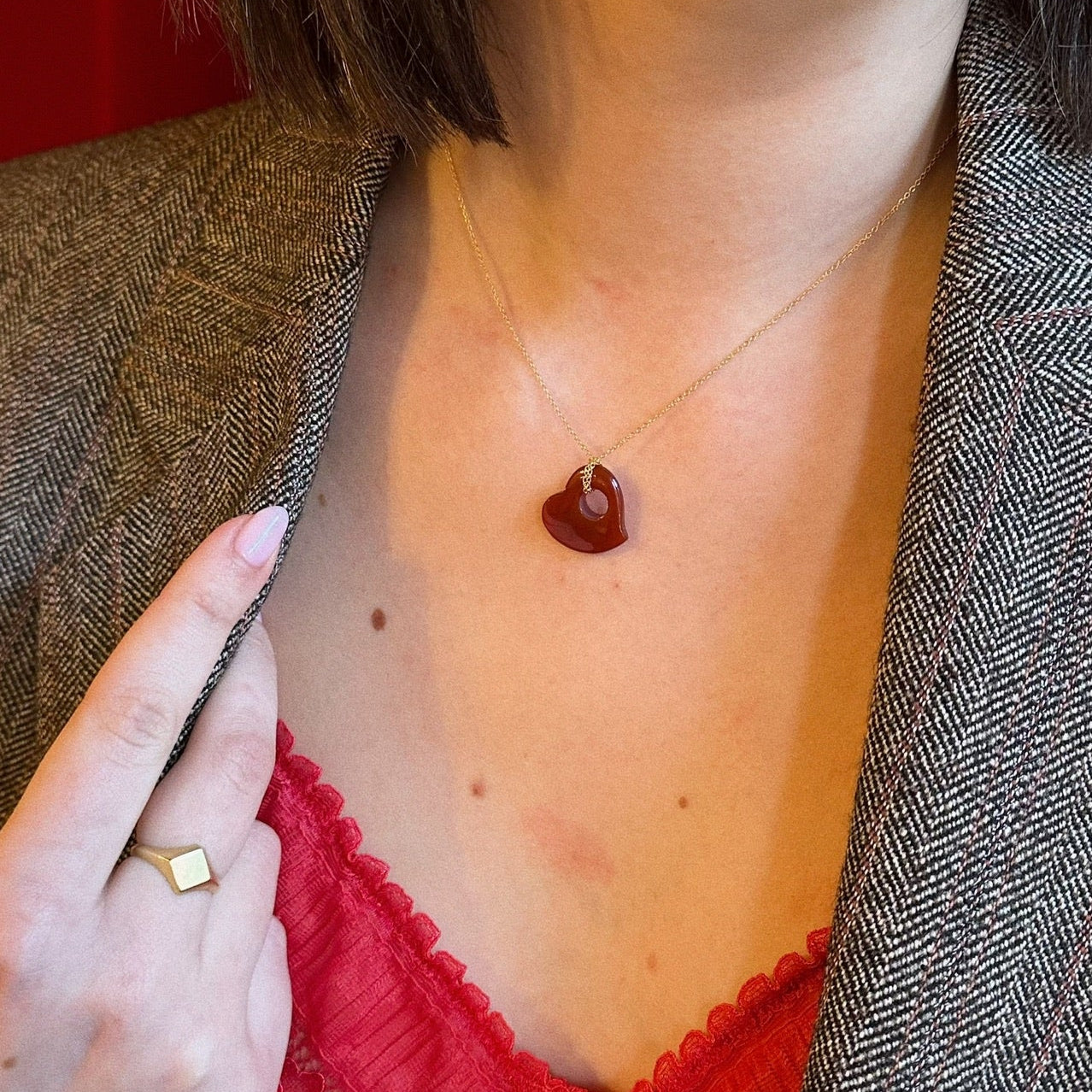Sweetheart Carnelian Pendant