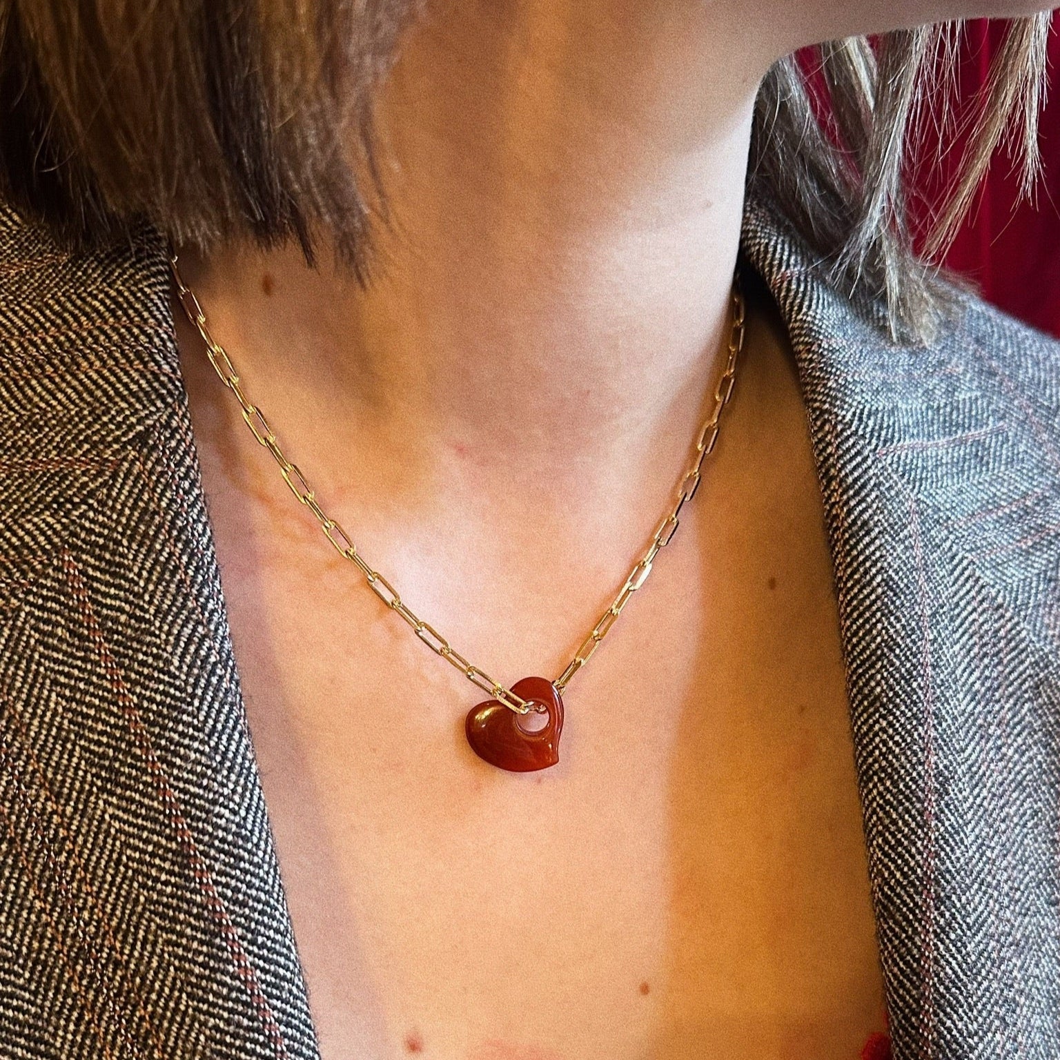 Sweetheart Carnelian Pendant
