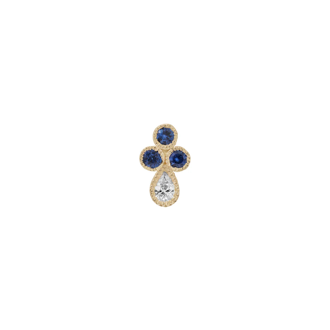 Blue Sapphire Cadenza Stud