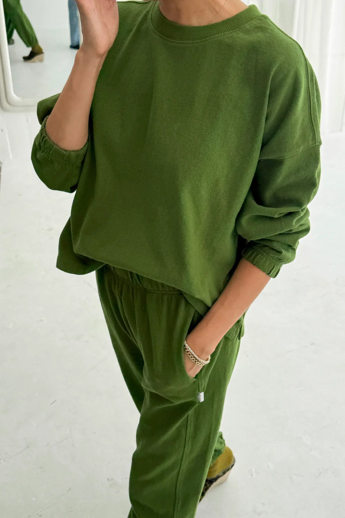 Naturelle Tee in Collard Green