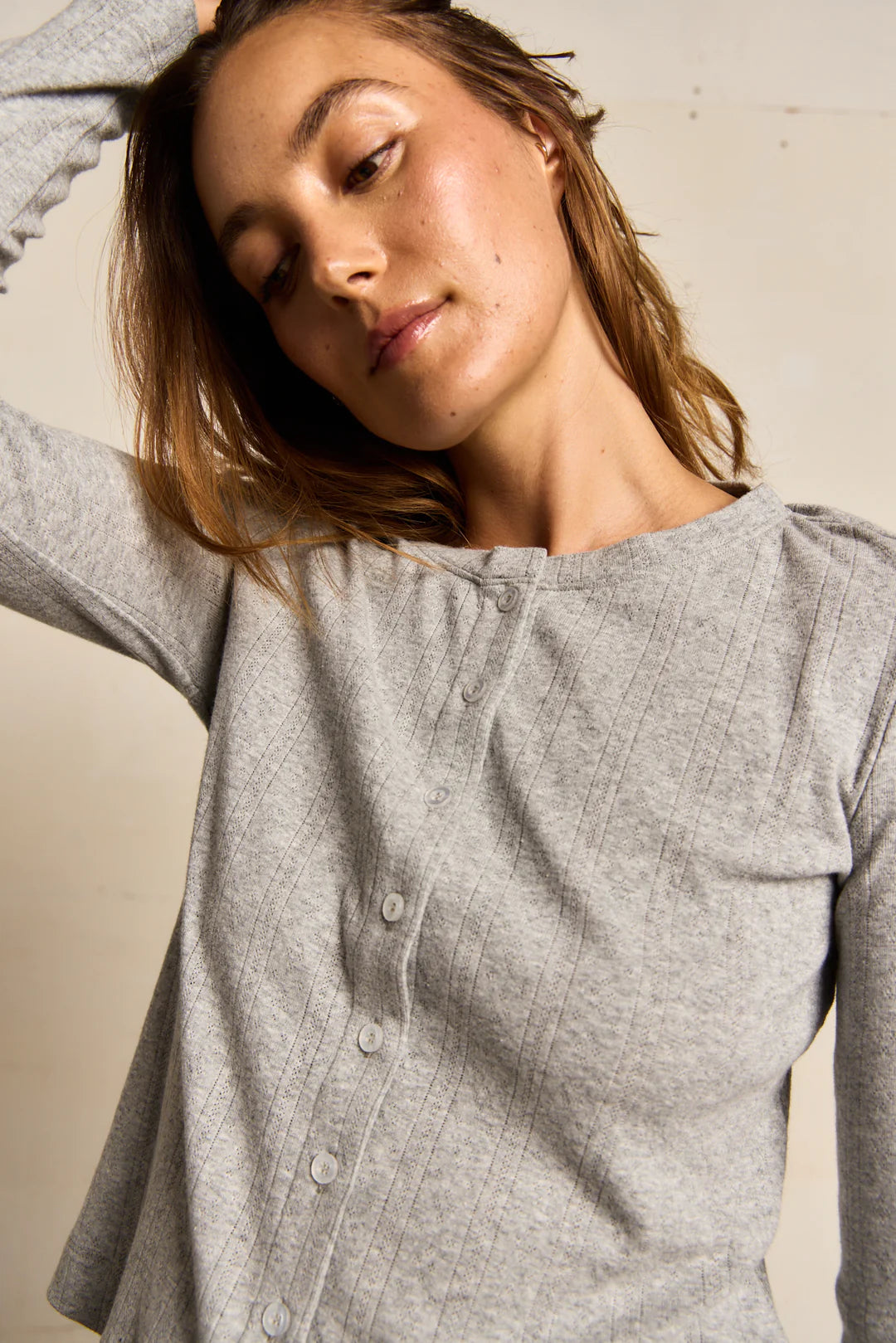 Lila Pointelle Cardigan