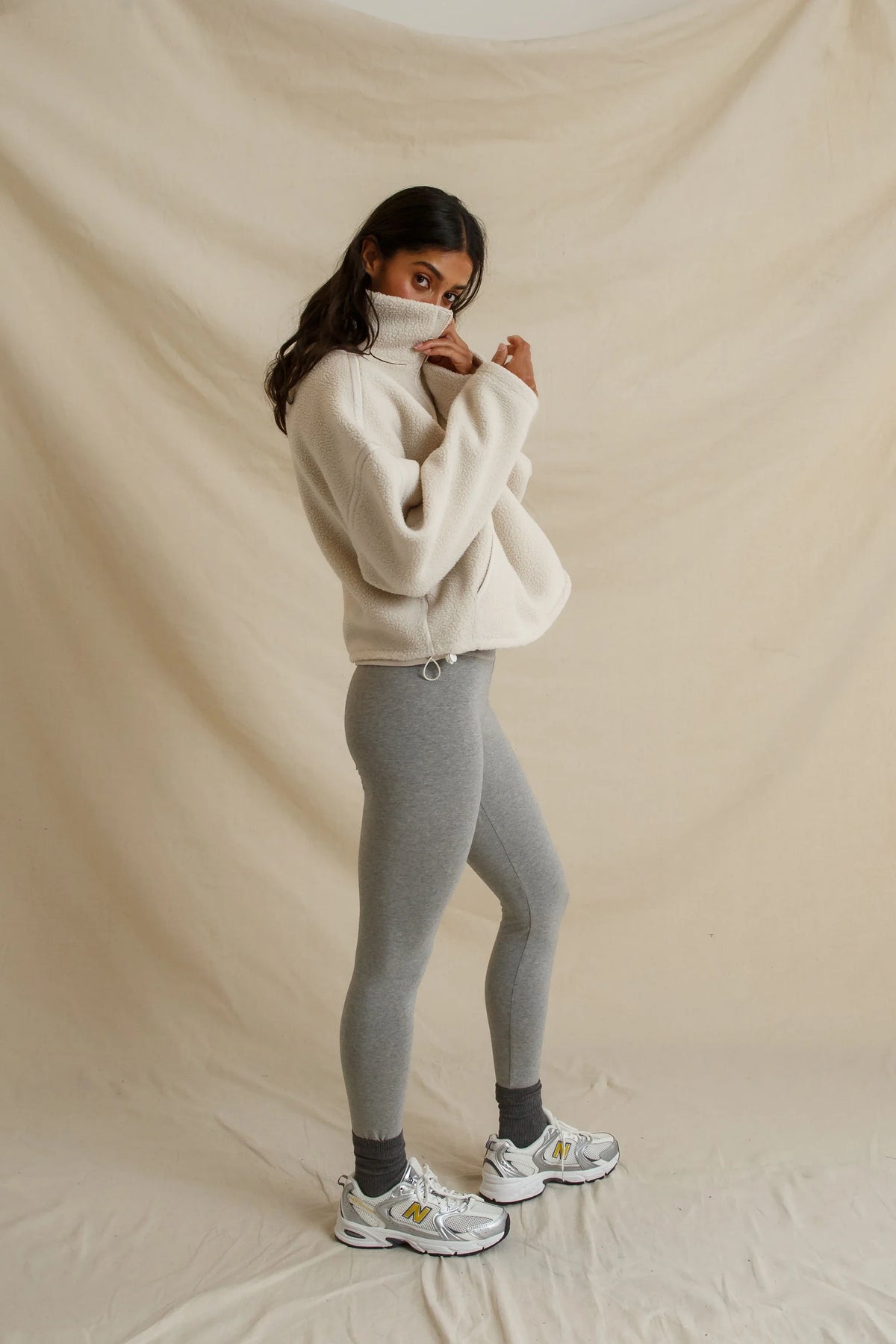 Tristan Sherpa Fleece Half Zip Pullover