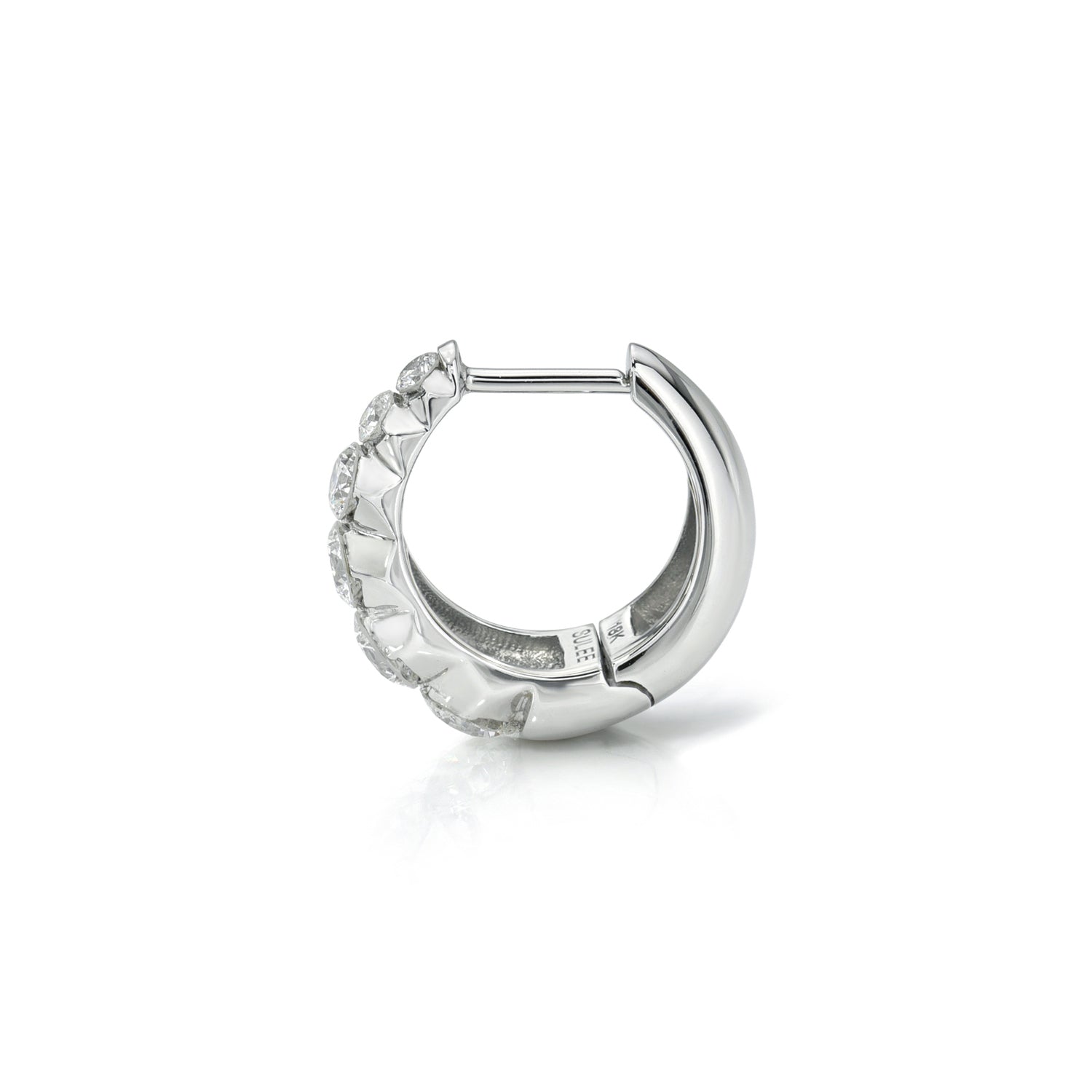 GRADUATING ROUND DIAMOND TAPERED HOOP