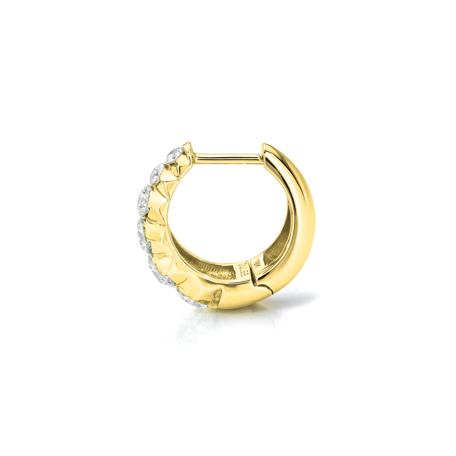 GRADUATING ROUND DIAMOND TAPERED HOOP