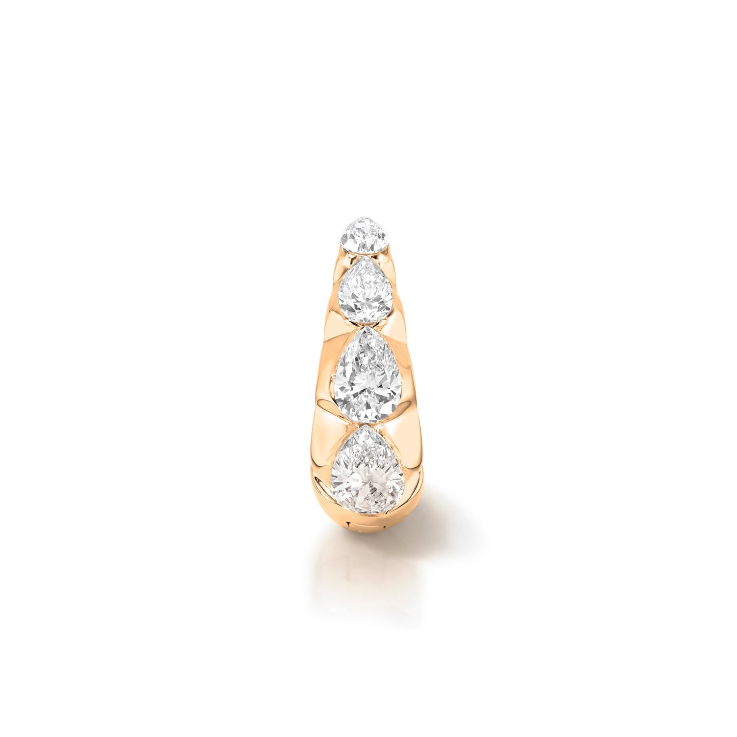 GRADUATING PEAR DIAMOND TAPERED HOOP