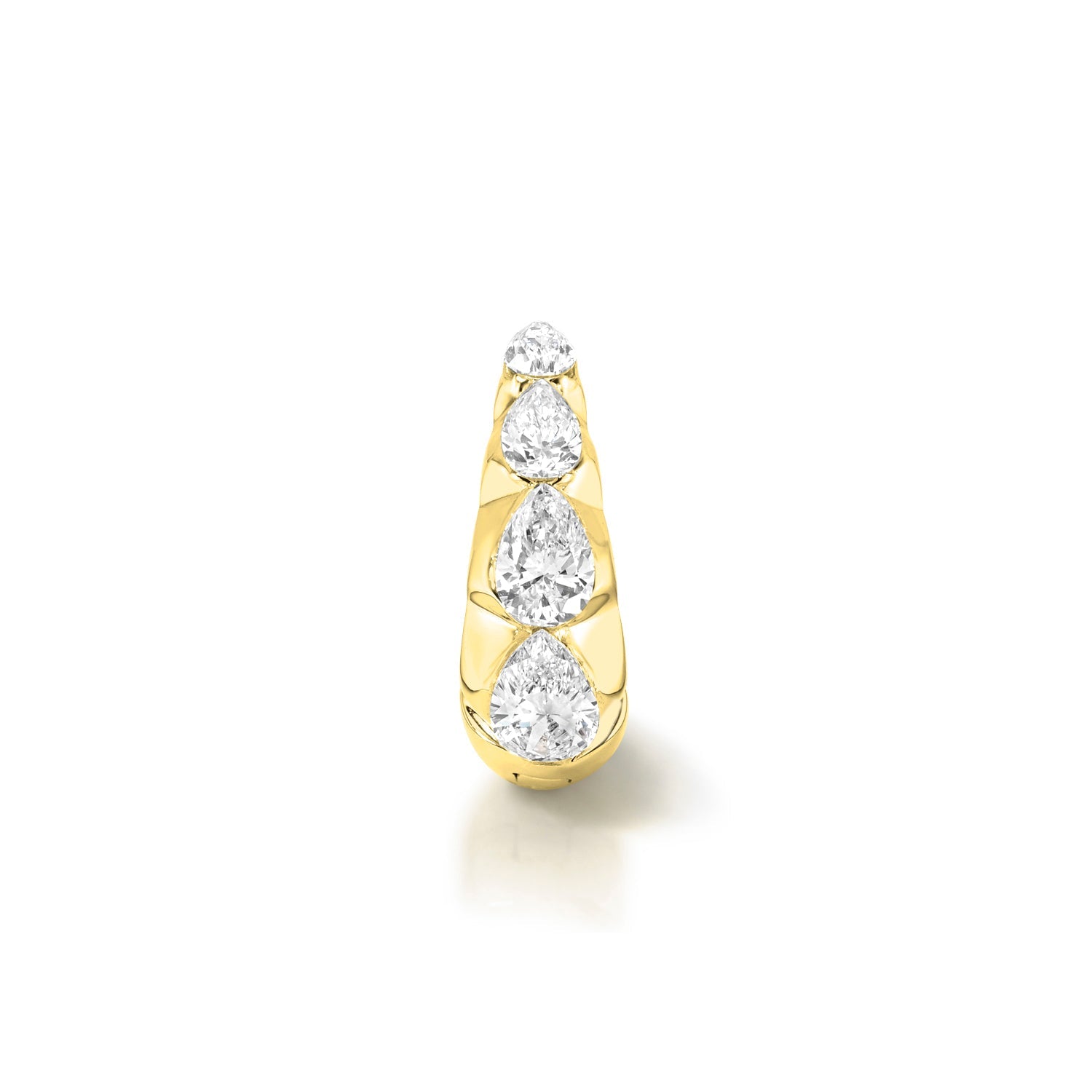 GRADUATING PEAR DIAMOND TAPERED HOOP