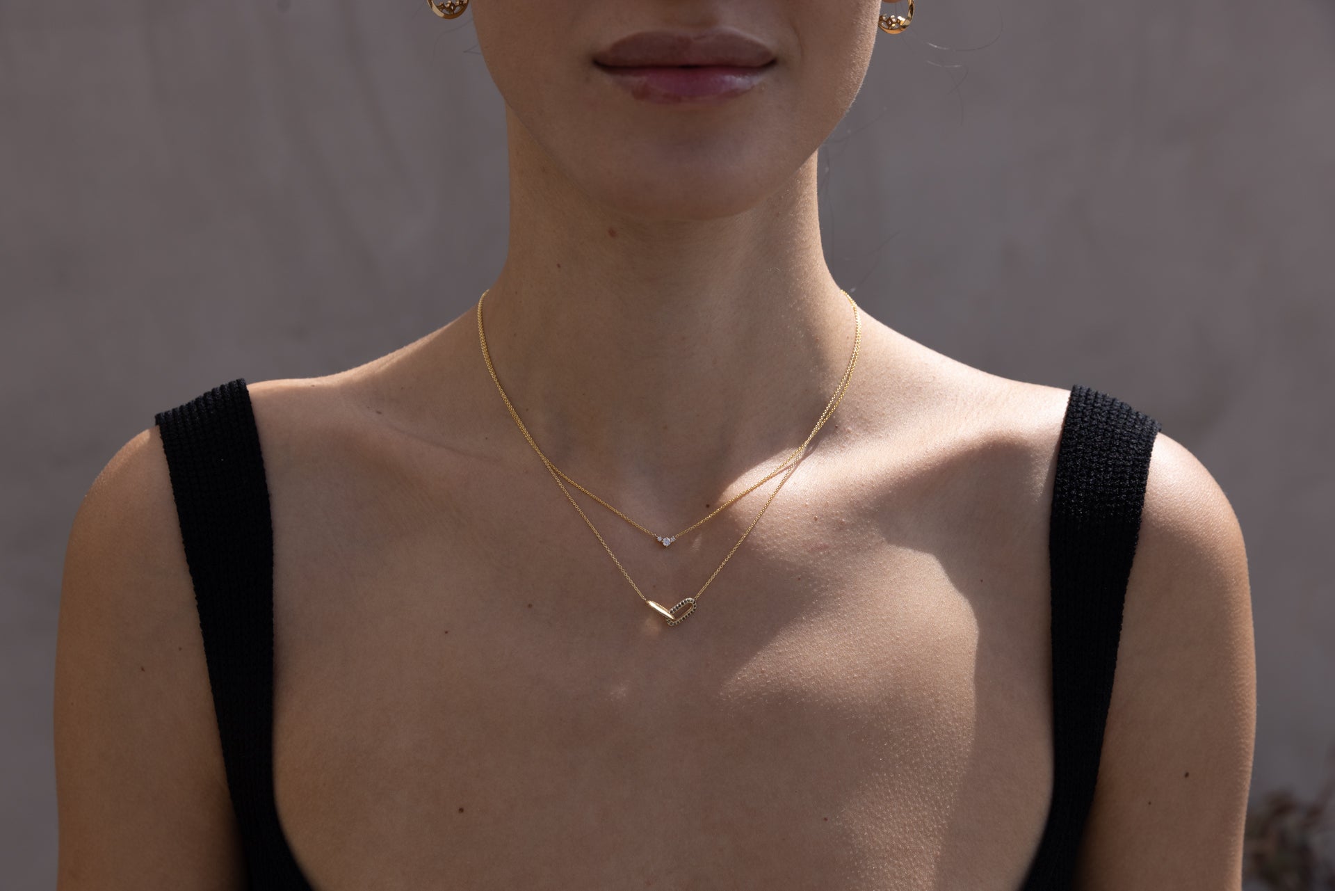 Eclat Triple Diamond v Necklace